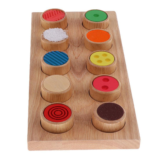 UJEAVETTE Wooden Montessori Touch & Match Sensory Tray