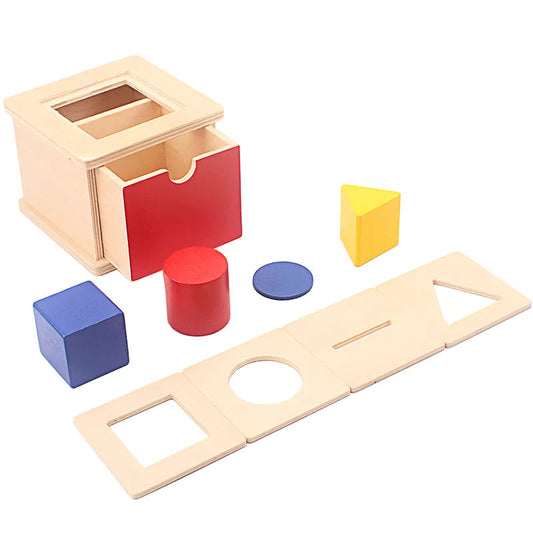 Shape Matcher — 4-in-1 Imbucare Box with Geometric Lids