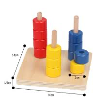 Coloured Stacker — Montessori Colour & Size Learning Toy