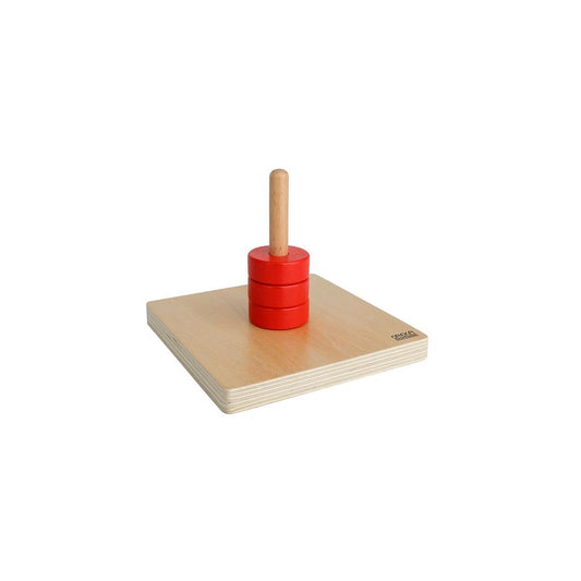 Red Montessori Stacker — Single-Color Development Toy