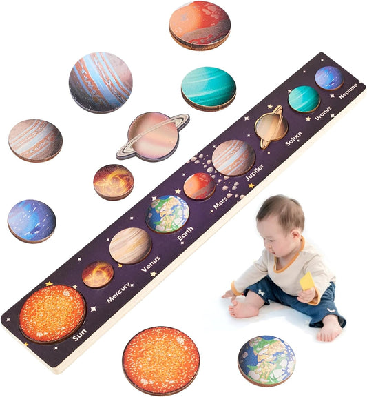 Solar System Wooden Model Kit — Educational Space Project Set