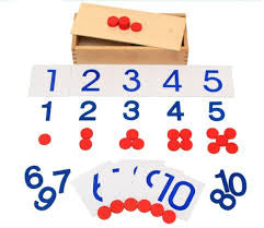 Montessori Cut-Out Numerals & Counters | Wooden Counting & Early Math Learning Toy